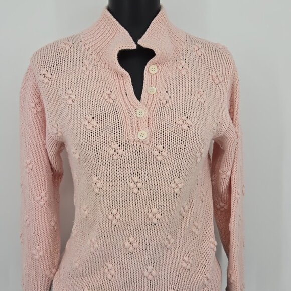 Stanley Blacker Pink Women's Sweater Pullover Sweater Raised Balls Size Small - Picture 2 of 9